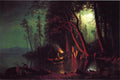 Albert Bierstadt Lake Tahoe, Spearing Fish by Torchlight 1875 Fine Art Print