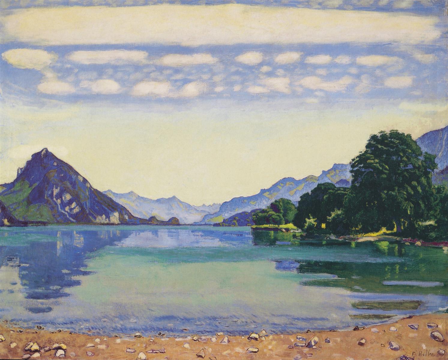 Ferdinand Hodler Lake Thun from Lessig 1904 Fine Art Print