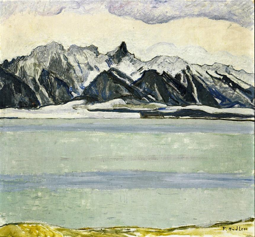 Ferdinand Hodler Lake Thun with Stockhornkette in Winter 1913 Fine Art Print