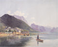 Rudolf von Alt Lake Traun 1840 Fine Art Print