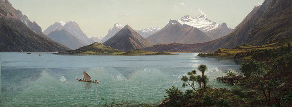 Eugene von Guerard Lake Wakatipu with Mount Earnslaw, Middle Island, New Zealand 1879 Fine Art Print