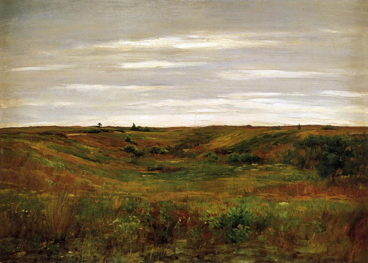 William Merritt Chase Landscape - A Shinnecock Vale 1895 Fine Art Print