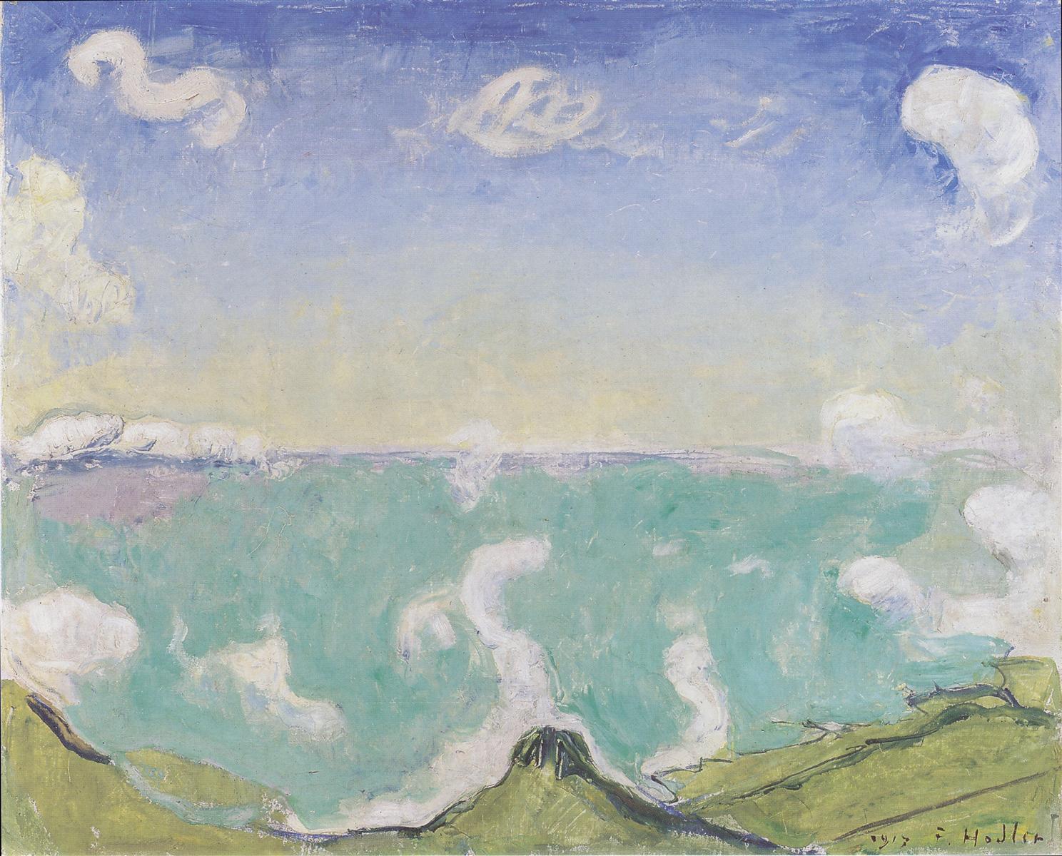 Ferdinand Hodler Landscape at Caux with increasing clouds 1917 Fine Art Print