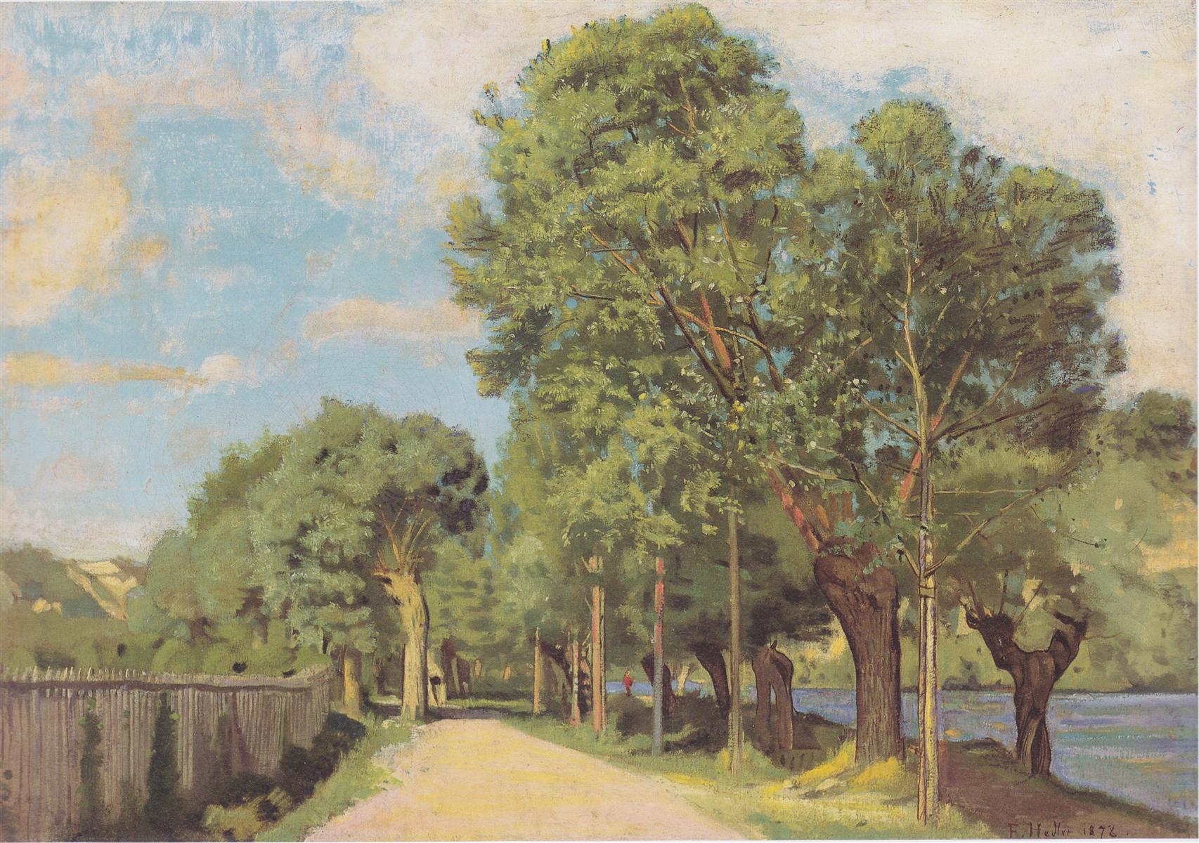Ferdinand Hodler Landscape at the Jonction at Geneva 1878 Fine Art Print