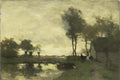 Johan Hendrik Weissenbruch Landscape with a Farm Pond 1870-1903 Fine Art Print