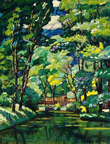 Ilya Mashkov Landscape with a Pond 1921 Fine Art Print