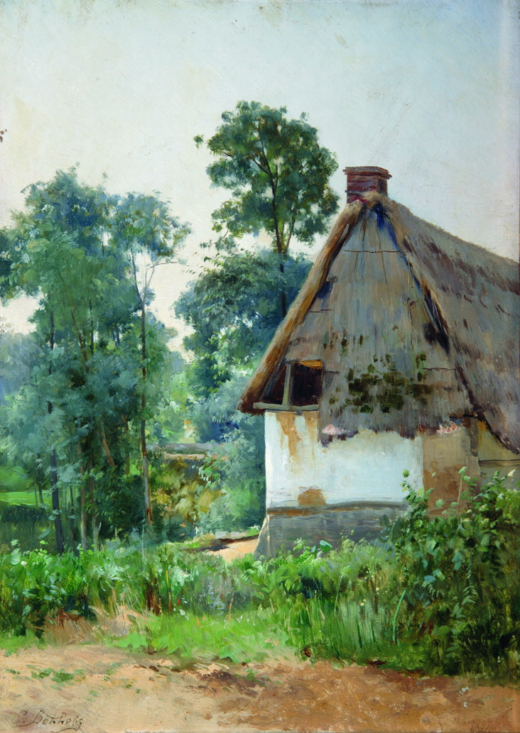 Efim Volkov Landscape with an Abandoned House 1897 Fine Art Print