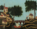 Henri Rousseau Landscape with Bridge 1875-1877 Fine Art Print