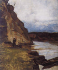 Vasily Surikov Landscape with Brother's Figure 1861 Fine Art Print