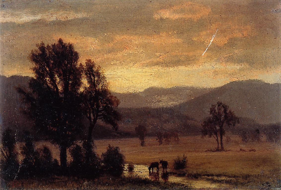 Albert Bierstadt Landscape with Cattle 1859 Fine Art Print