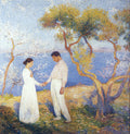Henri Martin Landscape with Couple 1900 Fine Art Print