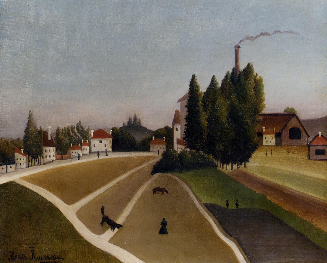 Henri Rousseau Landscape with Factory 1896-1906 Fine Art Print