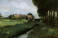 John Henry Twachtman Landscape With Houses and Stream 1881 Fine Art Print