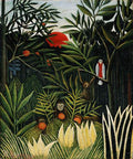 Henri Rousseau Landscape with Monkeys 1908 Fine Art Print