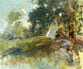 Julian Alden Weir Landscape with Seated Figure 1891 Fine Art Print