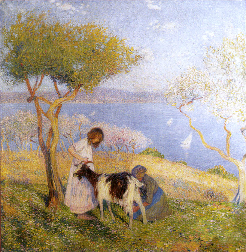Henri Martin Landscape with the Goat 1915 Fine Art Print