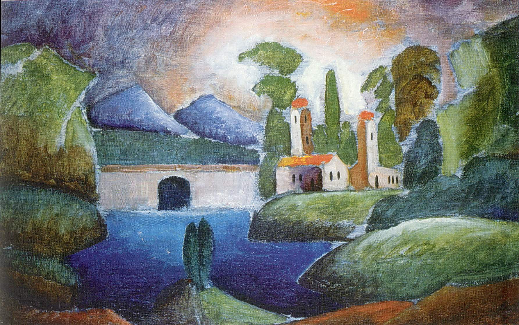 Ilya Mashkov Landscape with Towers 1911 Fine Art Print