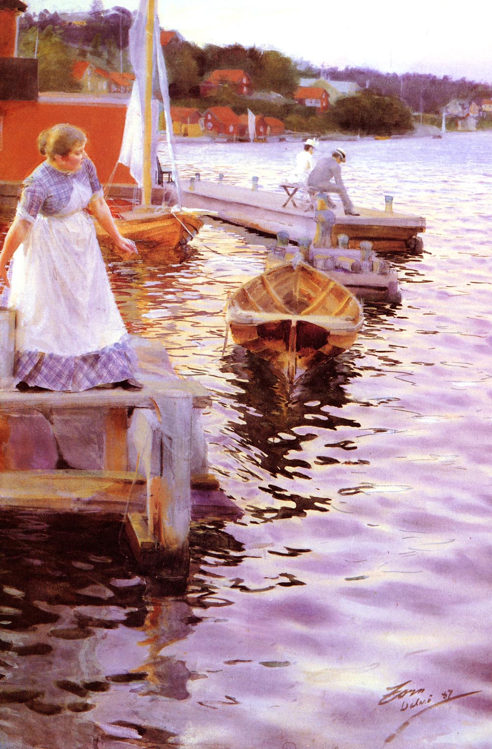 Anders Zorn Lappings of the Waves 1887 Fine Art Print