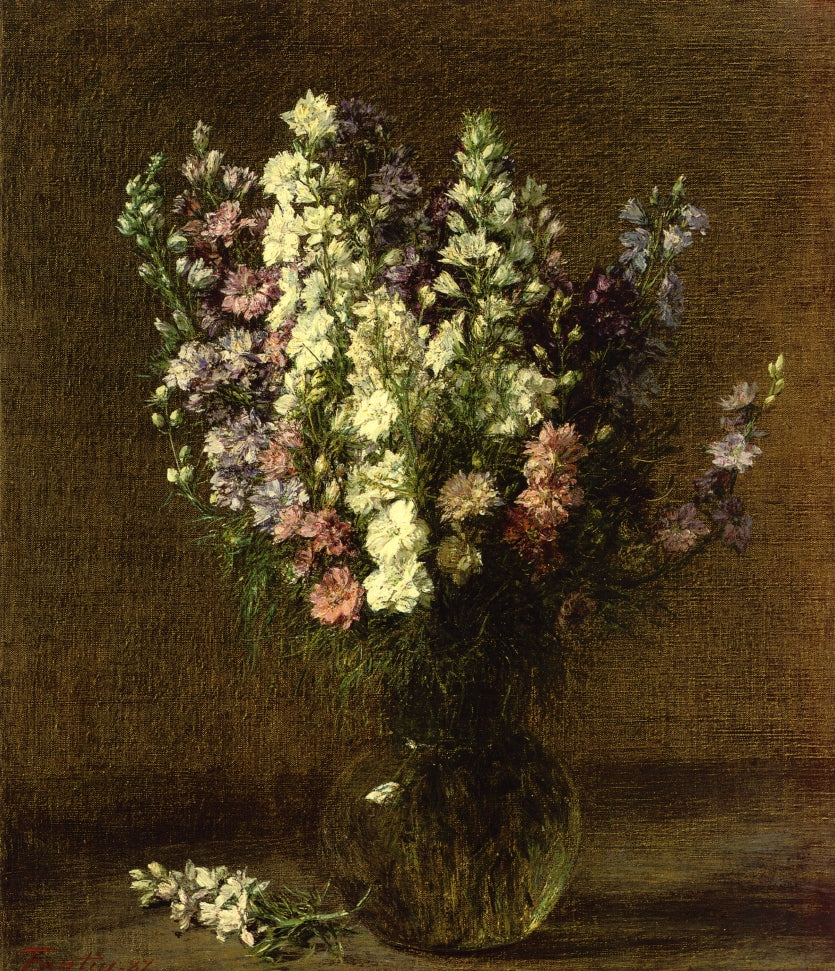 Henri Fantin-Latour Larkspur 1887 Fine Art Print