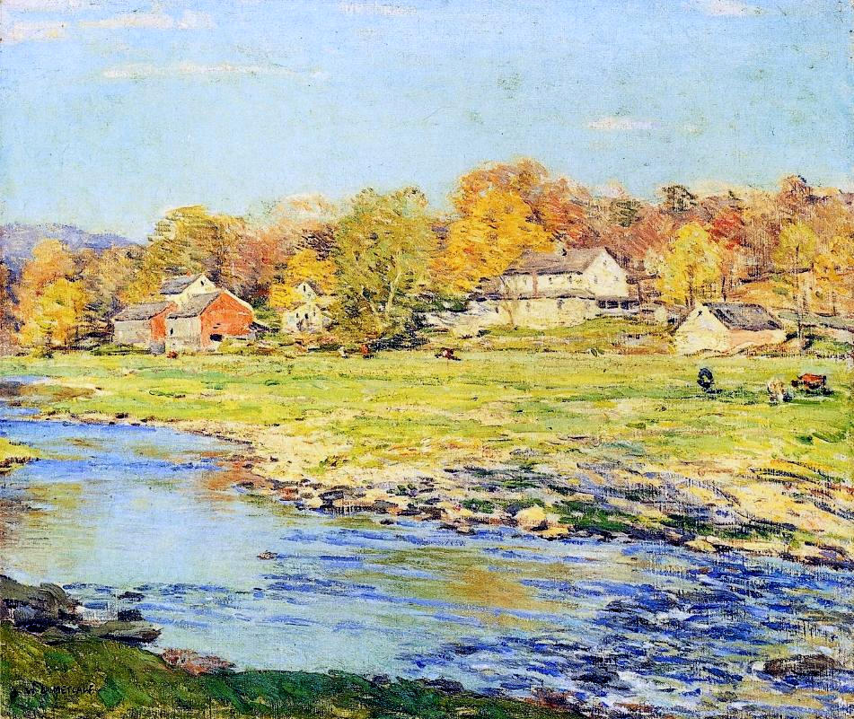 Willard Metcalf Late Afternoon in October 1920 Fine Art Print