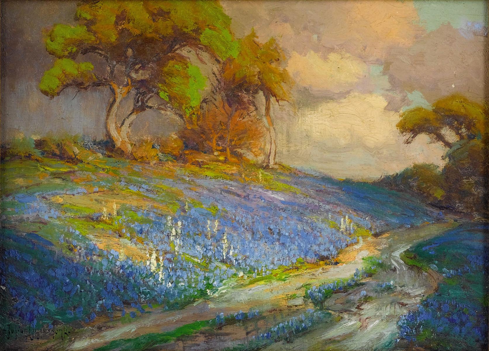 Robert Julian Onderdonk Late Afternoon in the Bluebonnets, S. W. Texas 1913 Fine Art Print