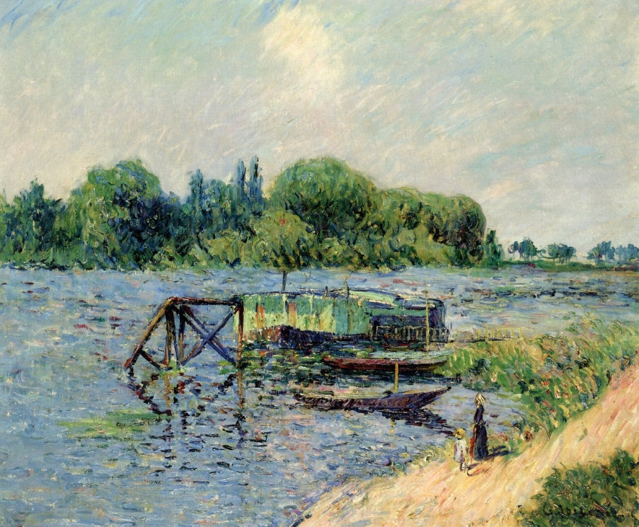 Gustave Loiseau Laundry on the Seine at Herblay 1906 Fine Art Print