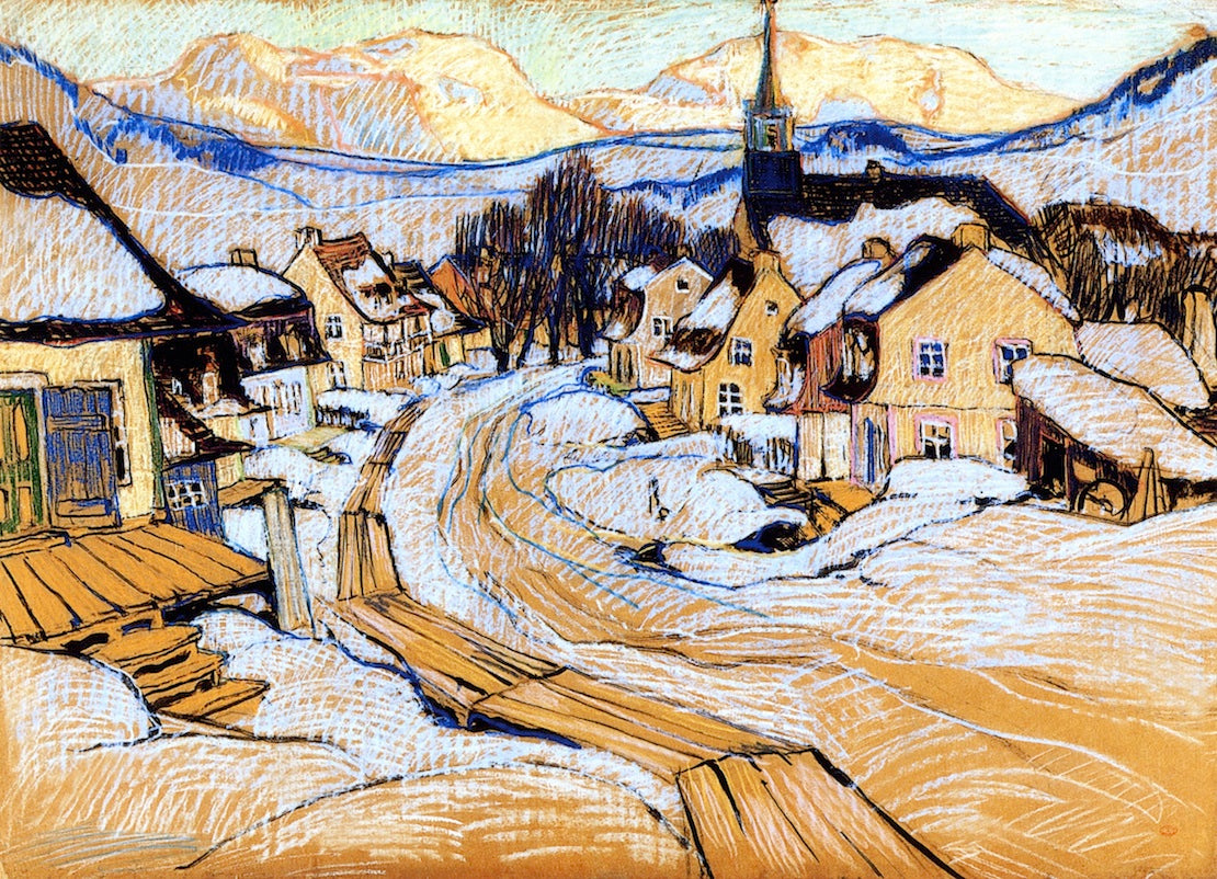 Clarence Gagnon Laurentian Village 1925 Fine Art Print