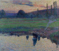 Henri Martin Lavandiere on the Pond Bank 1910 Fine Art Print