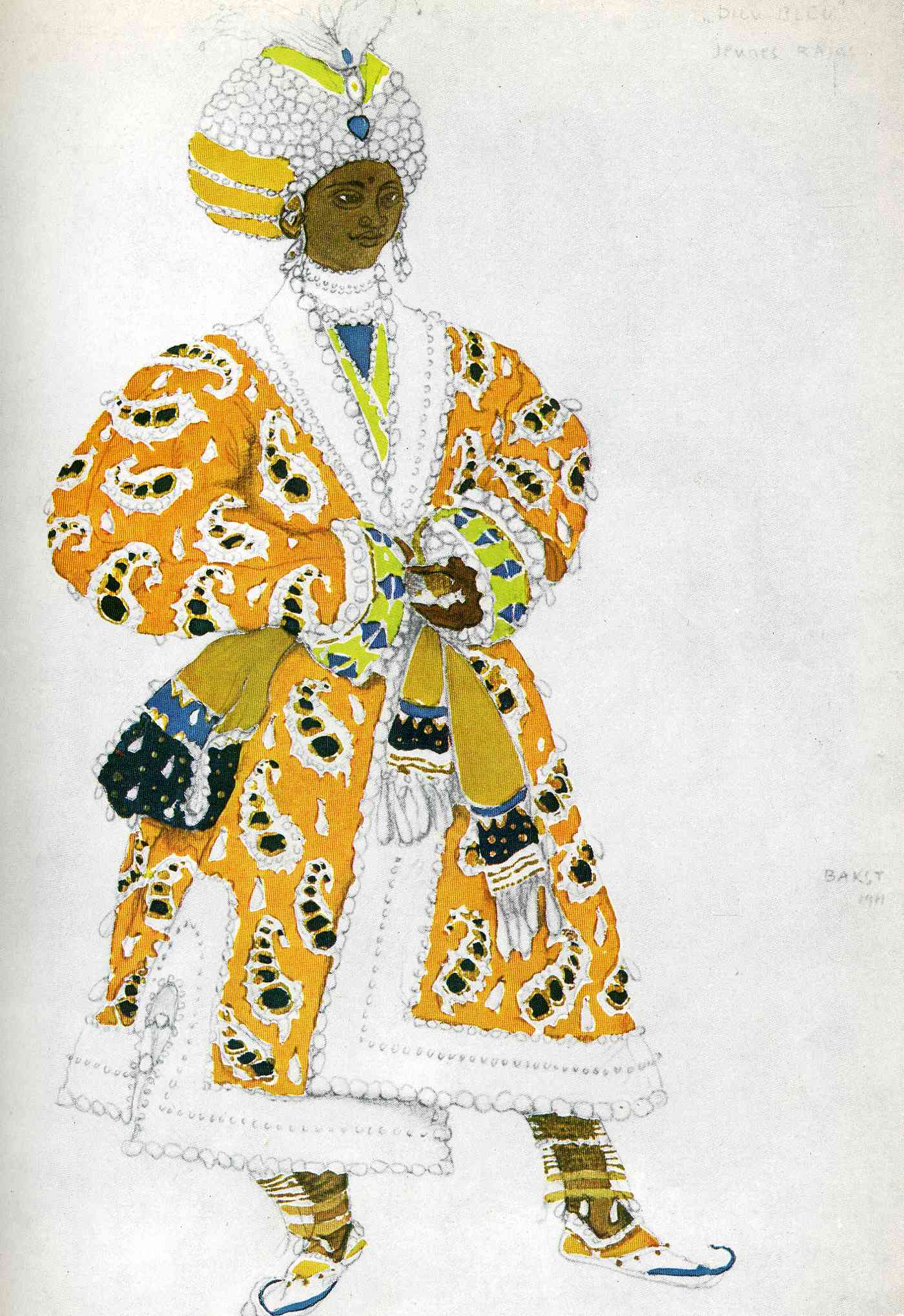 Leon Bakst Le Dieu Bleu a Young Rajah 1911 Fine Art Print