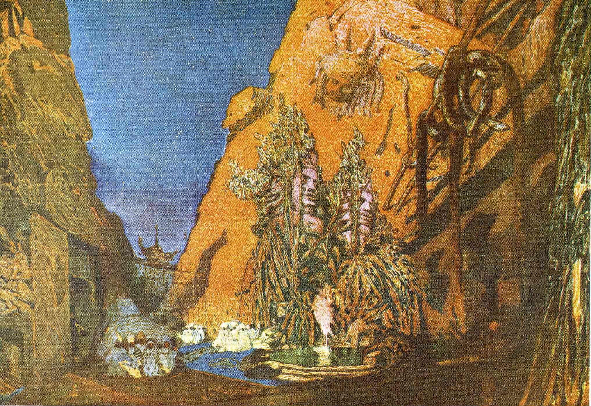 Leon Bakst "Le Dieu Bleu" - Set Design 1912 Fine Art Print