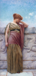 John William Godward Leaning on the Balcony 1892 Fine Art Print