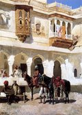 Edwin Lord Weeks Leaving For The Hunt 1895 Fine Art Print