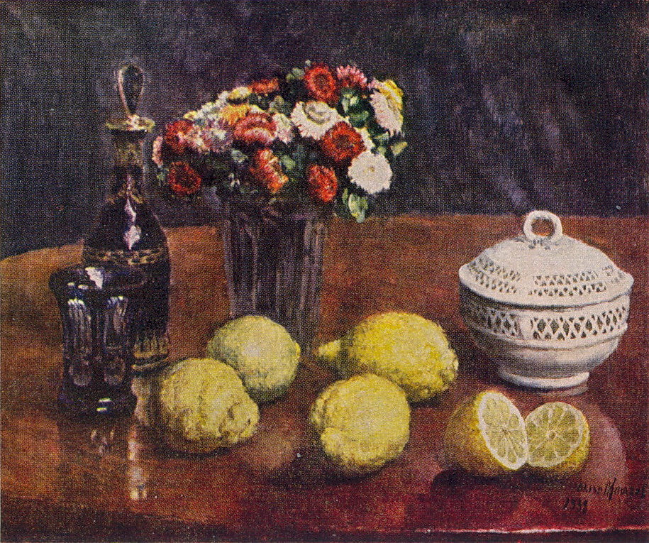 Ilya Mashkov Lemons and Helichrysum 1938 Fine Art Print