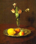 Henri Fantin-Latour Lemons, Apples and Tulips 1865 Fine Art Print