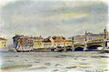 Pyotr Konchalovsky Leningrad. The Embankment of the Neva. 1931 Fine Art Print