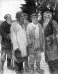 Nikolay Bogdanov Belsky Leo Tolstoy amoung the Peasants 1914 Fine Art Print