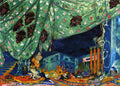 {{ product_title }} Fine Art Print | {{ product_vendor }} Jakero77 Leon Bakst Setting for Scheherazade 1917 Arabian Nights Fine Art Print Art Print  Jakero77