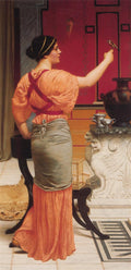 John William Godward Lesbia with her Sparrow 1916 Fine Art Print