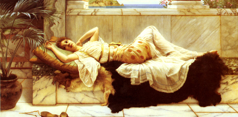 John William Godward Liegende 1893 Fine Art Print