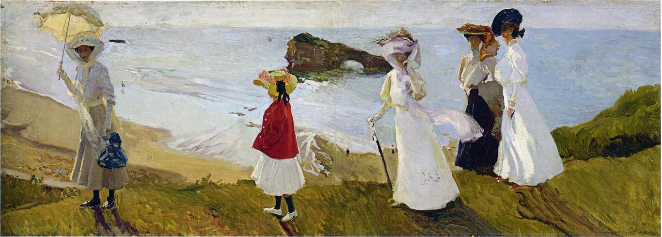 Joaquín Sorolla Lighthouse walk at Biarritz 1906 Fine Art Print