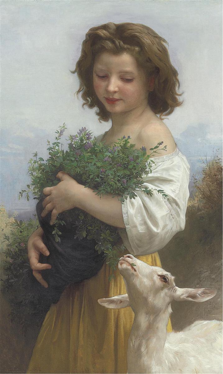 William-Adolphe Bouguereau Little Esmeralda 1874 Fine Art Print