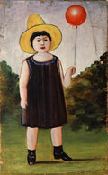 Niko Pirosmani Little girl in a blue dress 1913 Fine Art Print