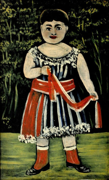 Niko Pirosmani Little Girl with a Red Bow 1910 Fine Art Print