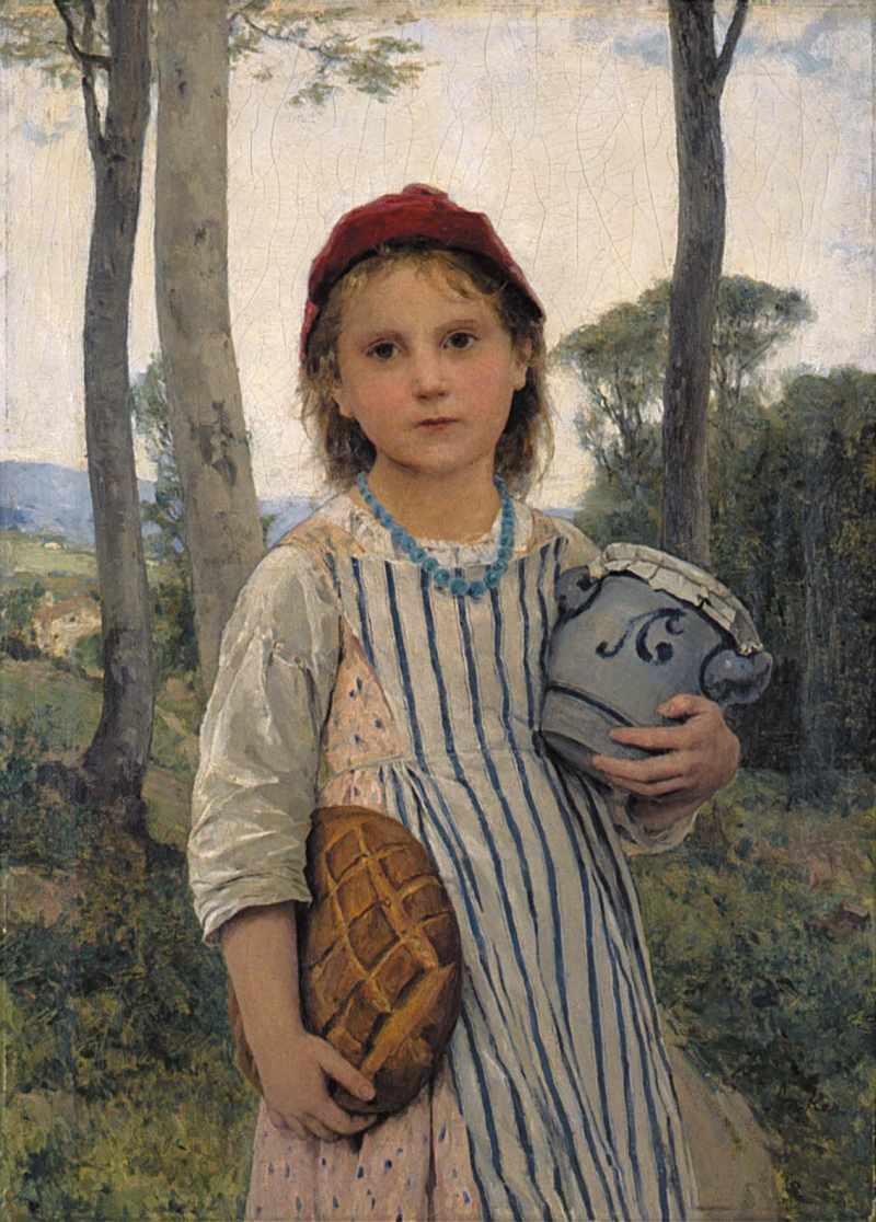 Albrecht Anker Little Red Riding Hood 1883 Fine Art Print