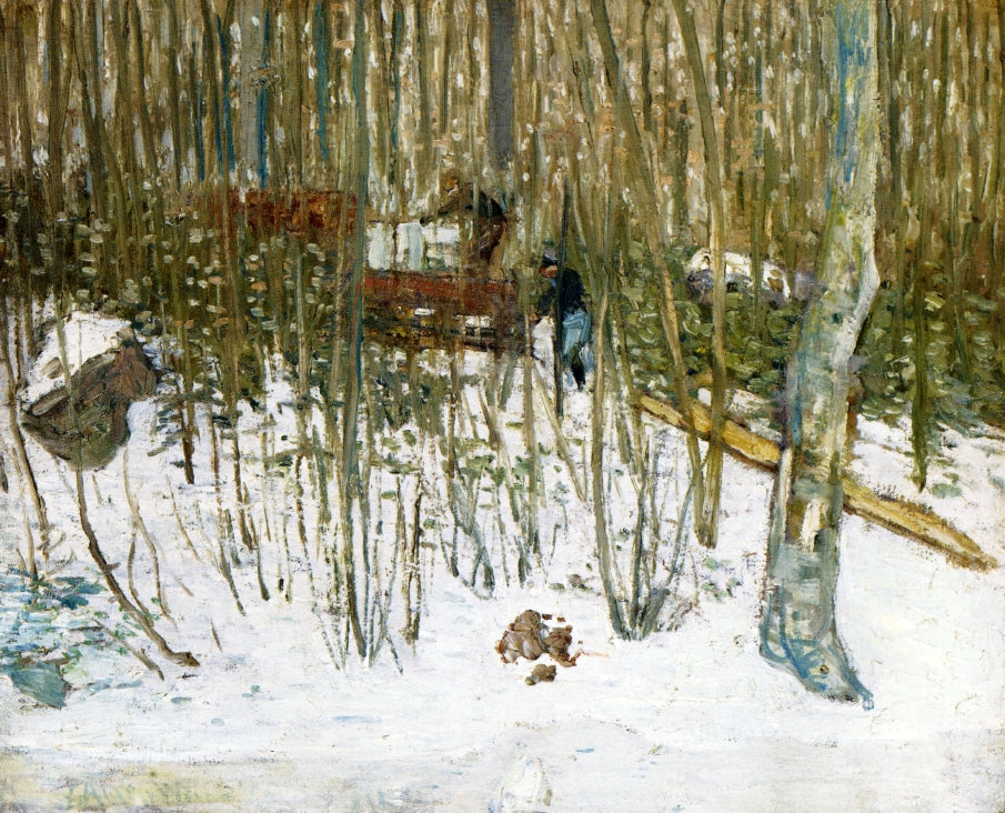 Julian Alden Weir Loading Ice 1895 Fine Art Print