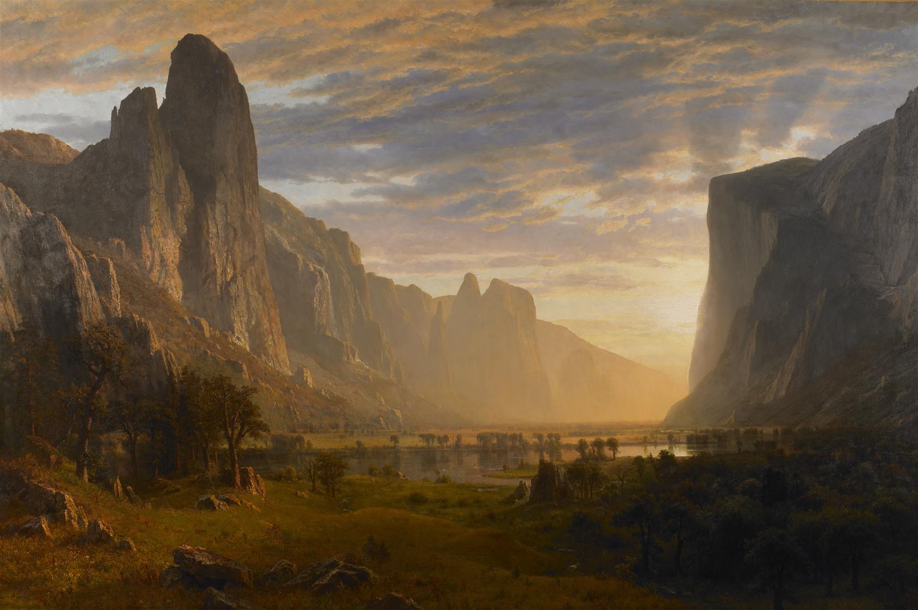 Albert Bierstadt Looking Down Yosemite Valley, California 1865 Fine Art Print