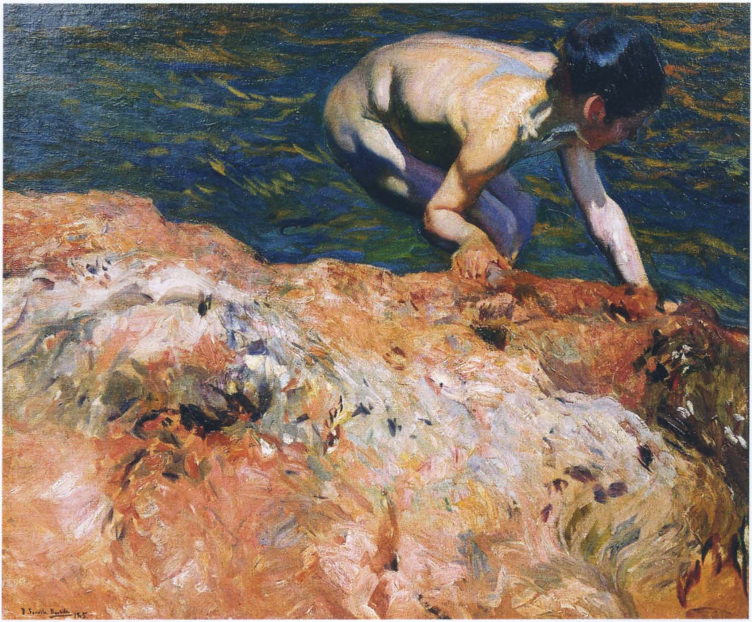 Joaquín Sorolla Looking for Shellfish 1905 Fine Art Print