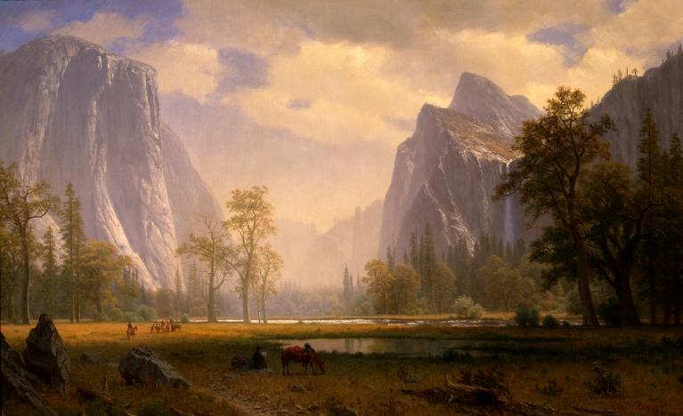 Albert Bierstadt Looking Up The Yosemite Valley 1865 Fine Art Print