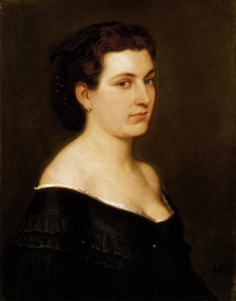 Károly Lotz Portrait of a Woman (Blue-eyed Woman) 1882 Fine Art Print