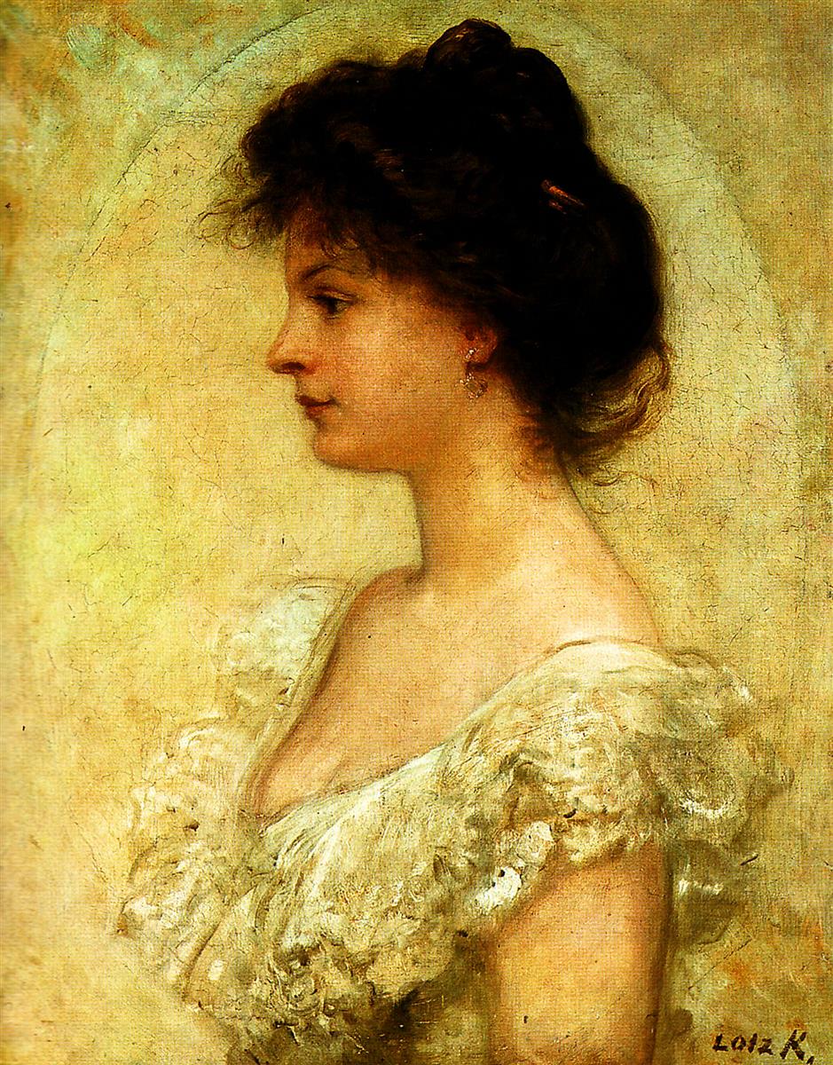 Károly Lotz Portrait of Kornélia Lotz 1895 Fine Art Print